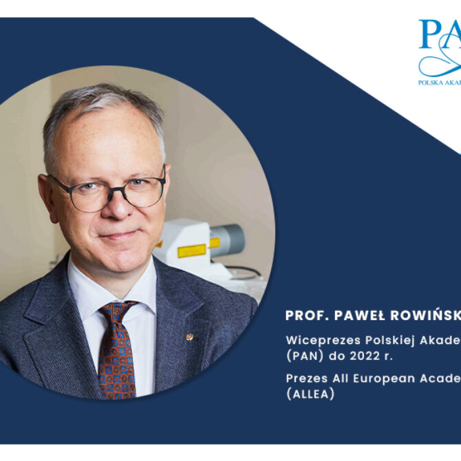 Federacja All European Academies (ALLEA) wybrała prof. Pawła Rowińskiego na prezesa