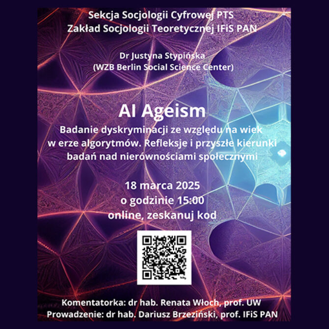 IFiS: Seminarium Sekcji Socjologii Cyfrowej PTS oraz Zakładu Socjologii Teoretycznej