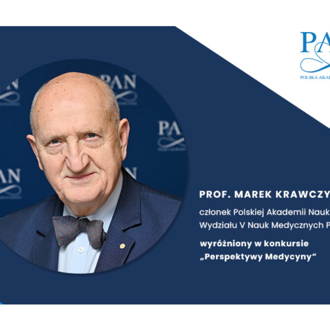 Prof. Marek Krawczyk wyróżniony w konkursie „Perspektywy Medycyny”