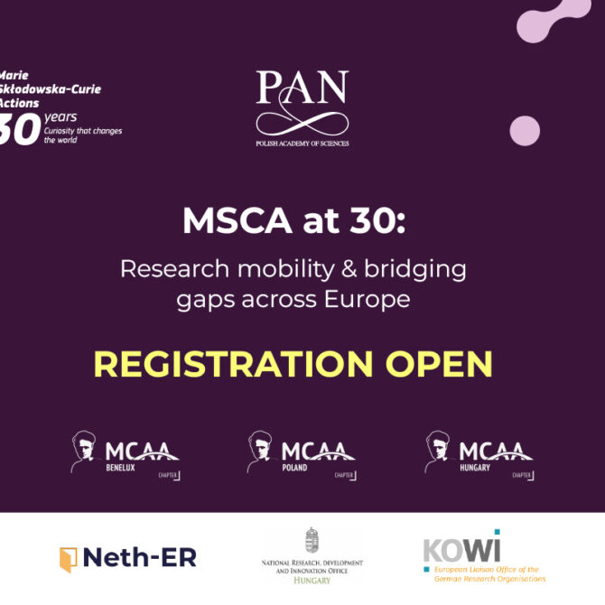 MSCA at 30: Research Mobility & Bridging Gaps Across Europe | Bruksela, 21 maja 2026 - Otwarta rejestracja!