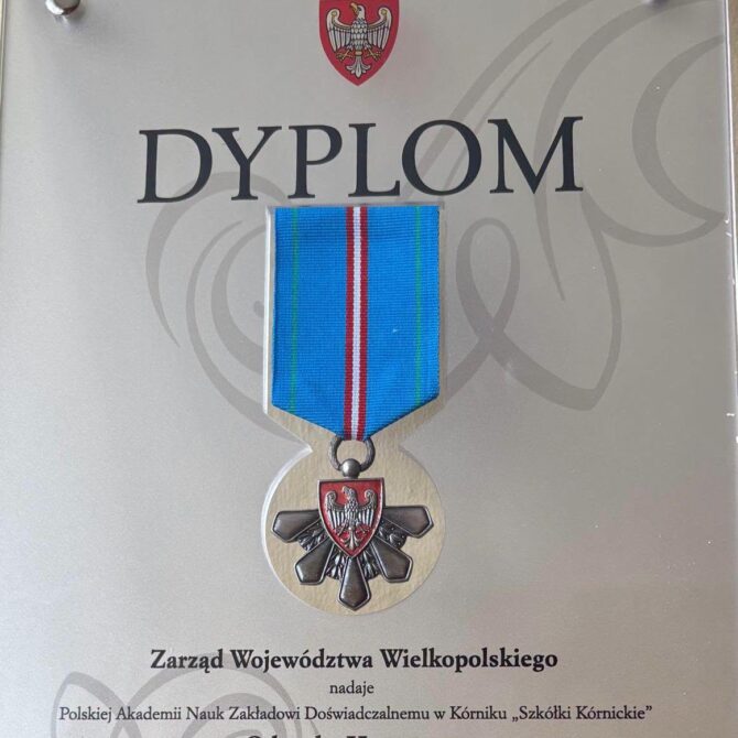 Odznaka Honorowa „Za Zasługi dla Województwa Wielkopolskiego” dla „Szkółek Kórnickich” PAN
