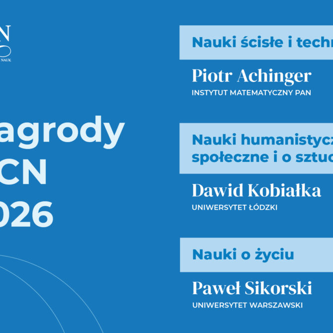 Piotr Achinger z Instytutu Matematycznego PAN laureatem Nagrody NCN 2026
