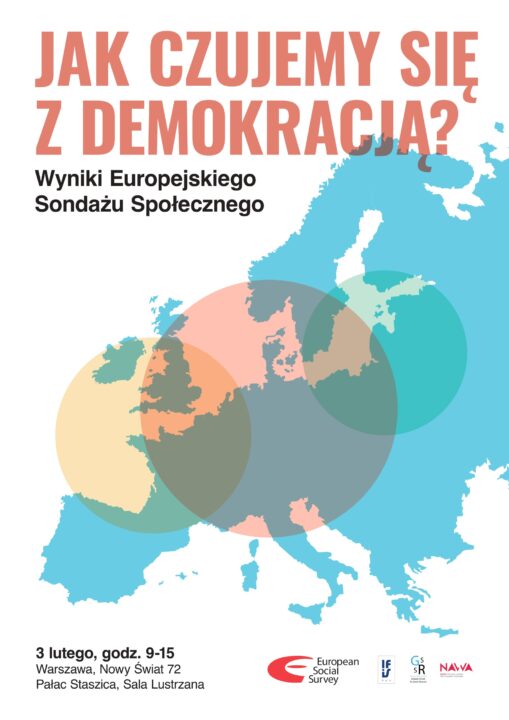 Plakat promujący konferencję naukową "Jak czujemy się z demokracją"